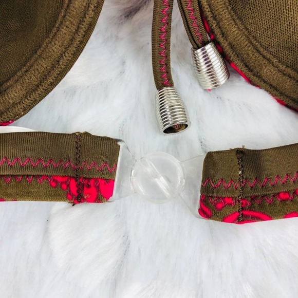 Floral Brown and Pink Bikini Set - Picture 9 of 10